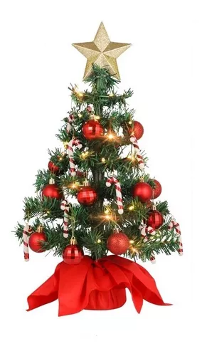Árvore de Natal 60 CM Pequena Decorada Luxo Vermelho Mesa - Divertiti -  Árvore de Mesa - Magazine Luiza