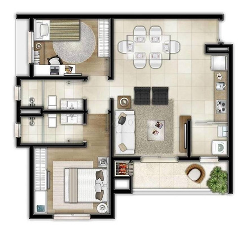 Imagem 25 de 27 de Apartamento Com 2 Dormitórios À Venda, 62 M² Por R$ 313.830,00 - Centro - Portão/rs - Ap3063
