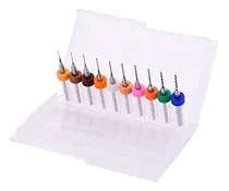 Comprar Set 10 Brocas Tungsteno 0.3-1.2 Mm Pcb Router Cnc