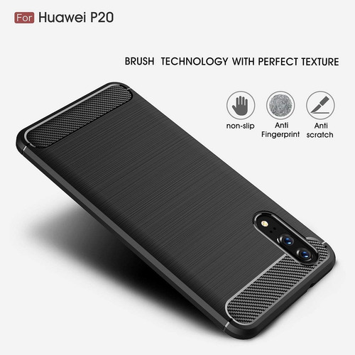 Imagen 4 de 8 de Funda Huawei P20 Fiber Case Antishock Grip Antigolpes