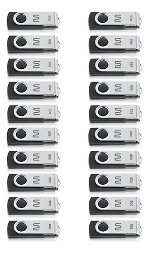 Kit Pen Drive Twist 8gb 20 Unidades Preto Multi - Pd587k Pendrive