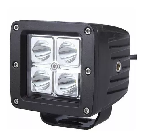 Turnaroundtech Foco led 12v aluminio abs 48W 16 led 6500K 10.5 cms 4.21  faros led 4x4 faros largo alcance led focos led 12v focos led 4x4 faros led  tractor foco led 4x4 