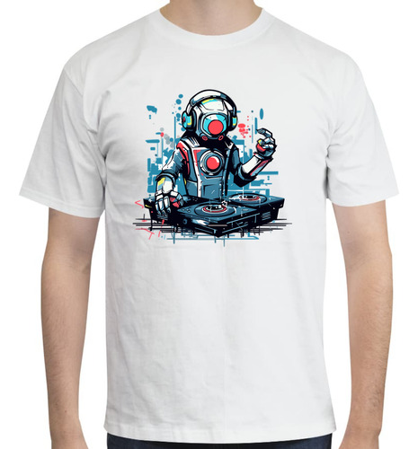 Playera De Robot Dj Music