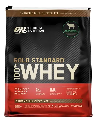 Proteina On Gold Whey 5.6 Lb Sabor Extreme Milk Chocolate Optimum Nutrition