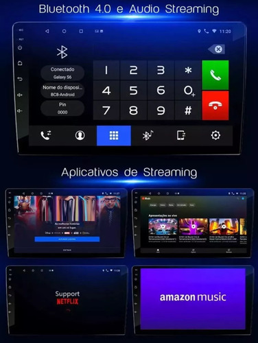 Kit Multimidia Android Auto Carplay Wifi Peugeot 208 3008