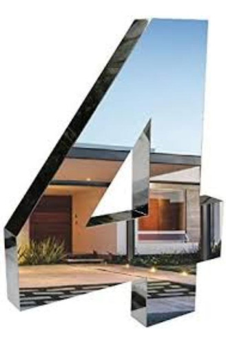 Número 4 Inox Residencial 3d