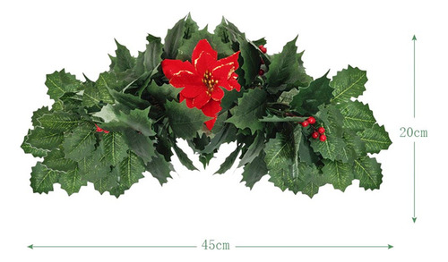 Nuevo Adorno Navideño Con Aguja De Pino Rojo De Imitación