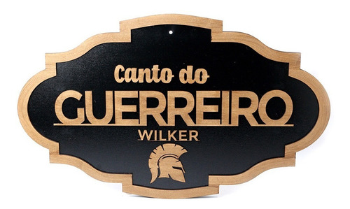 Imagem 1 de 4 de Placa Quadro Recanto Do Guerreiro Rustica Mdf