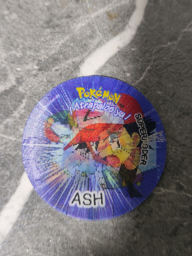 Tazos Ash. Pokémon 