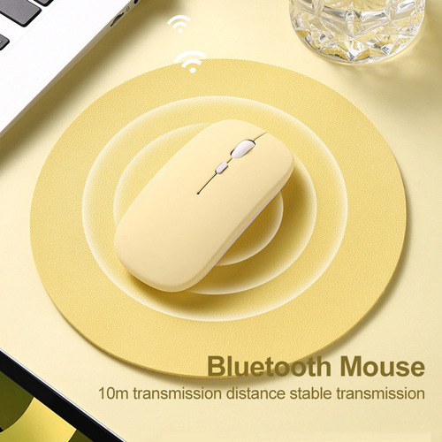 Ratón Inalámbrico Bluetooth Para iPad, Portátil, Tableta, Ra Color Amarillo