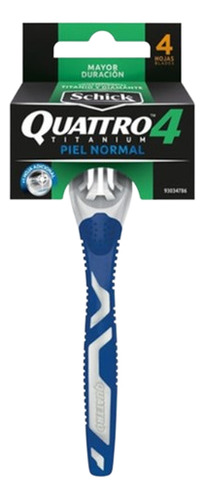 Shick Maquinafeitar Desechable Quattro Titanium Piel Normal
