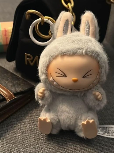 Peluche Labubu Kawai Mounstros De Macarrones Compatible Color Gris