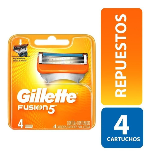 4 Repuestos Para Maquina De Afeitar Gillette Profusion5