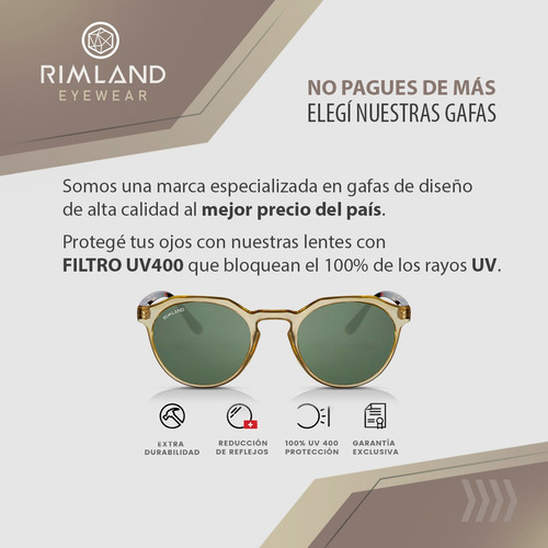 Imagen 4 de 7 de Anteojos Lentes De Sol Rimland Blink