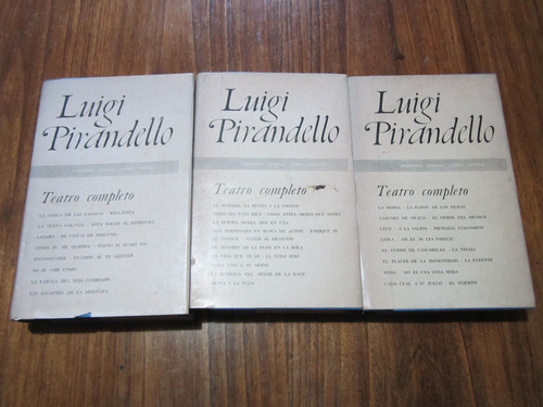 Teatro Completo, 3 Tomos - Luigi Pirandello - Ed: Fabril  