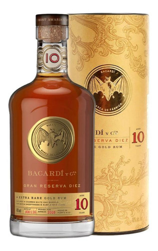 Ron Bacardi Gran Reserva 10 Años, 37° 750 Ml