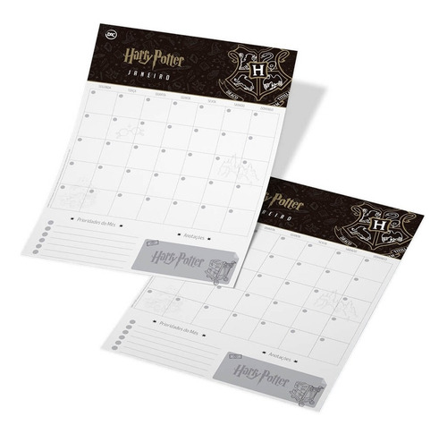 Calendário Planner Permanente Na Prancheta Harry Potter