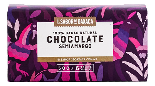 Chocolate Oaxaca De Mesa Semi Amargo 100% Cacao Tablillas