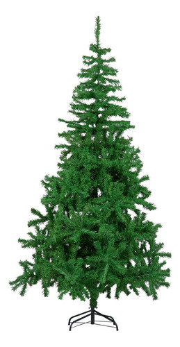 Arbol De Navidad Pino Artificial 2.10m Frondoso Follaje Color Verde