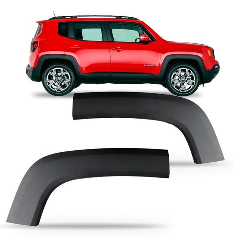 Alargador Aplique Moldura Paralama Jeep Renegade Traseiro