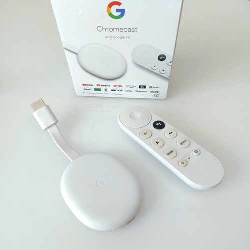 Chromecast Geração 4 Branco 4k Hdmi Wi-fi Perfeito Estado Branco De Voz (Usado)