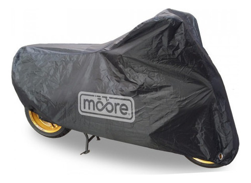 Cubre Moto Premium Reforzado Luma Moore Talle L Desde 500cc Color Negro