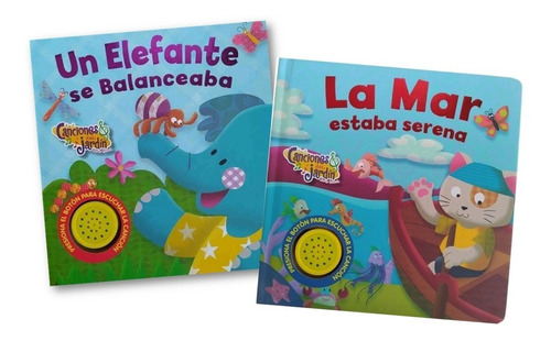 ** Combo Libro Con Sonido ** 2 Titulos Canciones Del Jardin