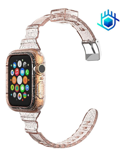 Correa Para Apple Watch Slim+mica+funda Mujer Calidad Dama