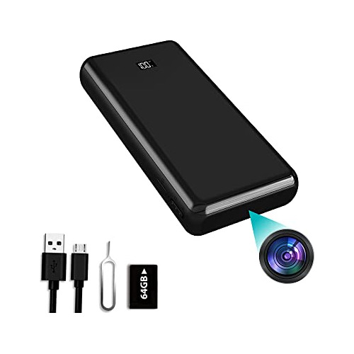 Cámara Espía Oculta Cámara Power Bank 10000 Mah 2k Mini Spy