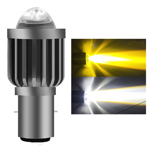 Bombilla De Faro Led De Dos Colores Para Motocicleta H4