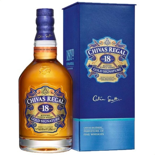 Whisky Chivas Regal 18 Años 750 Ml Gold Signature Estuche