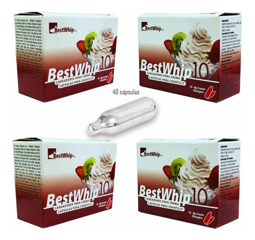 Capsula Para Chantilly - No2 Bestwhip - Kit 40 Unidades 