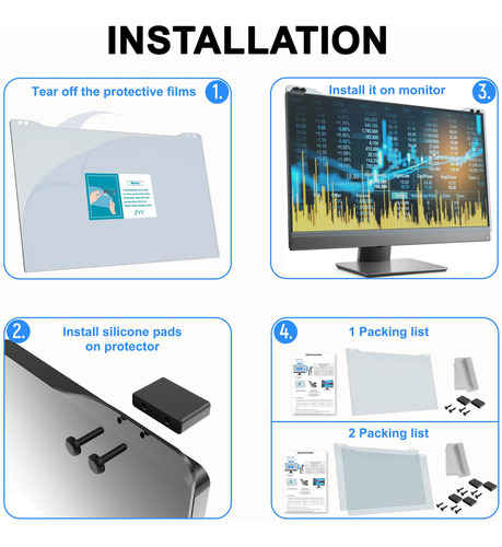 Protector De Pantalla Zyy Diagonal 27 Pulgadas Anti Luz Azul