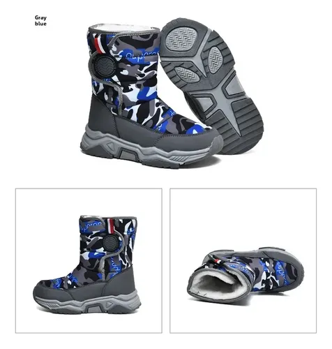 Botas De Nieve Impermeables Para Niños, Zapatos De Algodón D