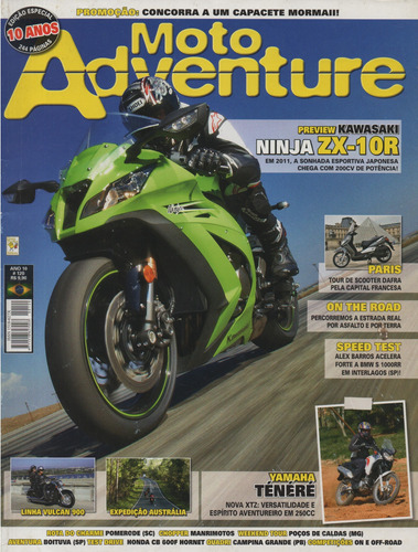 Moto Adventure N°120 Ninja Zx-10r Yamaha Xtz 250 Ténéré