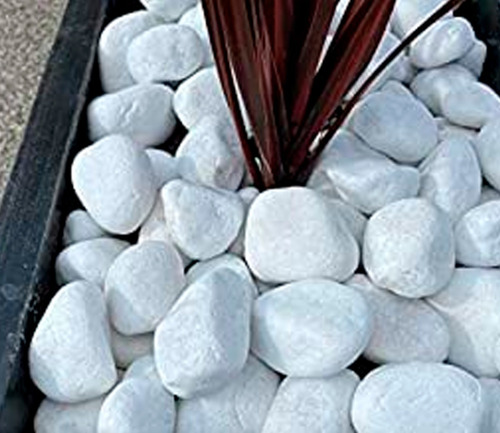 Imagen 7 de 8 de Piedra Decorativa Onix Blanca De 6cm A 7cm Tipo Mármol. 2019 Granulometría Máxima 7 Cm Granulometría Mínima 6 Cm