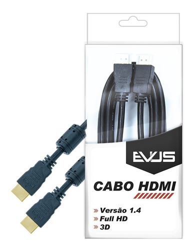 05 Cabo Hdmi 3mts 2.0 4k Ultra Hd 3d 19 Pinos Audio E Video