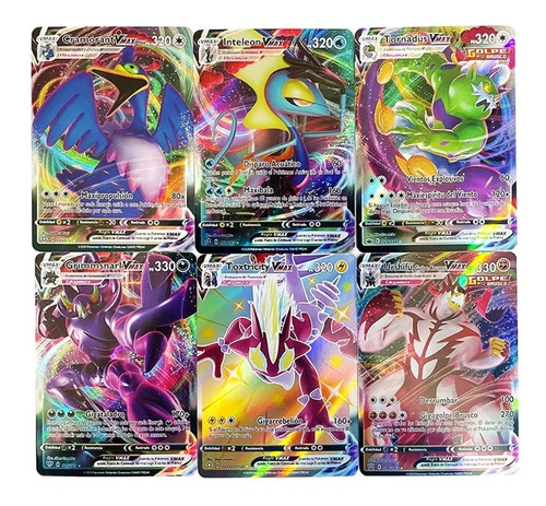 Caja 100 Cartas Pokemon, Solo Vmax, Sin Repetir