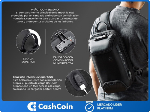 Mochila Walla Rowley Bandolera Urbana Viaje Riñonera Morral