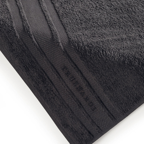 Toalha De Rosto Lecce Trussardi Macia Alta Absorção Algodão Cor Chumbo