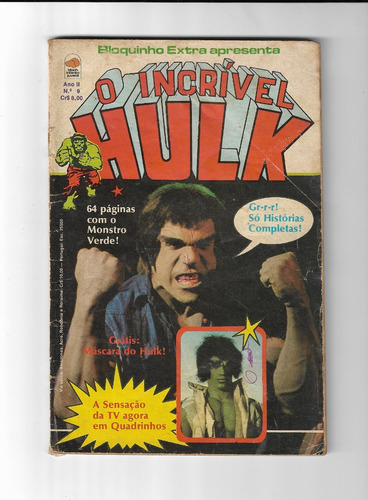 Bloquinho Extra Apresenta - O Incrível Hulk - Nº 9 -  1978