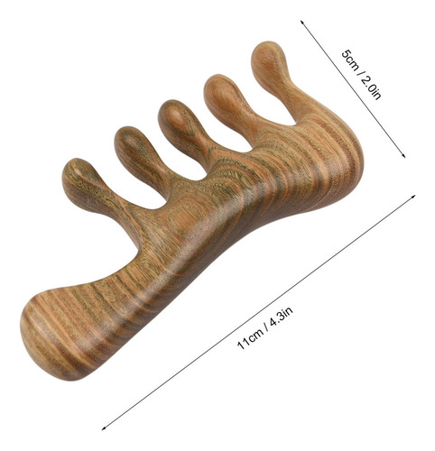 Colgante De Dientes Largos De Madera Verde Para Masaje En La