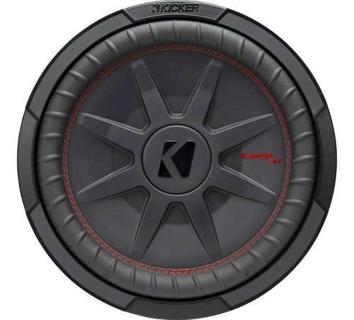 Subwoofer Plano Kicker 48cwrt124 12 Pulg Comprt 1000w 4 Ohms Gris Oscuro