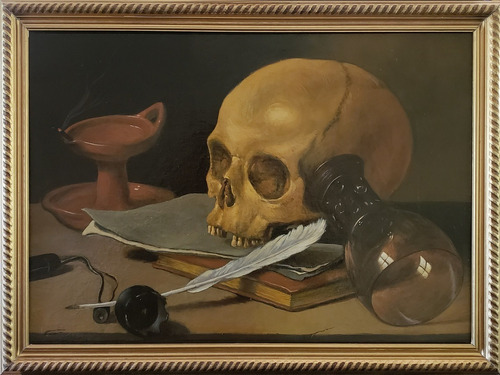 Vanitas Con Calavera - Pieter Claesz - Pintura Clásica