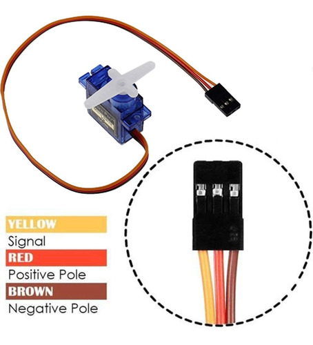 4 Unidades Sg90 0,32 Oz Micro Servos Para Rc Helicóptero Avi