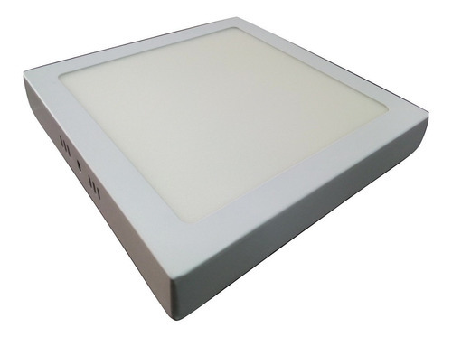 Plafon Led Panel 18w Calida Aplicar Cuadrado 22cm Interelec Color Blanco