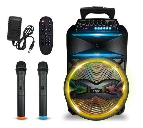 Parlante Karaoke Potente 12'' + 2 Microfonos + Envio Gratis