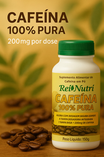 Cafeí-na Em Pó Pura 150g Sem Aditivos Rei Nutri 200mg Amargo