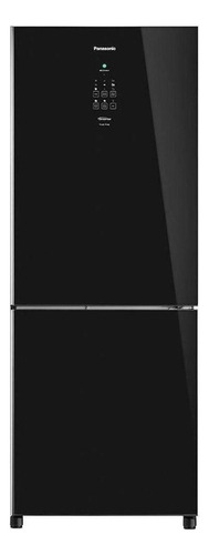 Geladeira Panasonic Frost Free 425l Black Glass Nr-bb53gv3b Cor Preto 127v