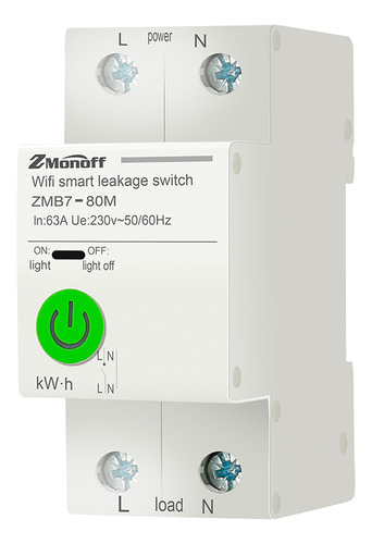 Interruptor Circuit Smart Statistics App Breaker 2p Wifi